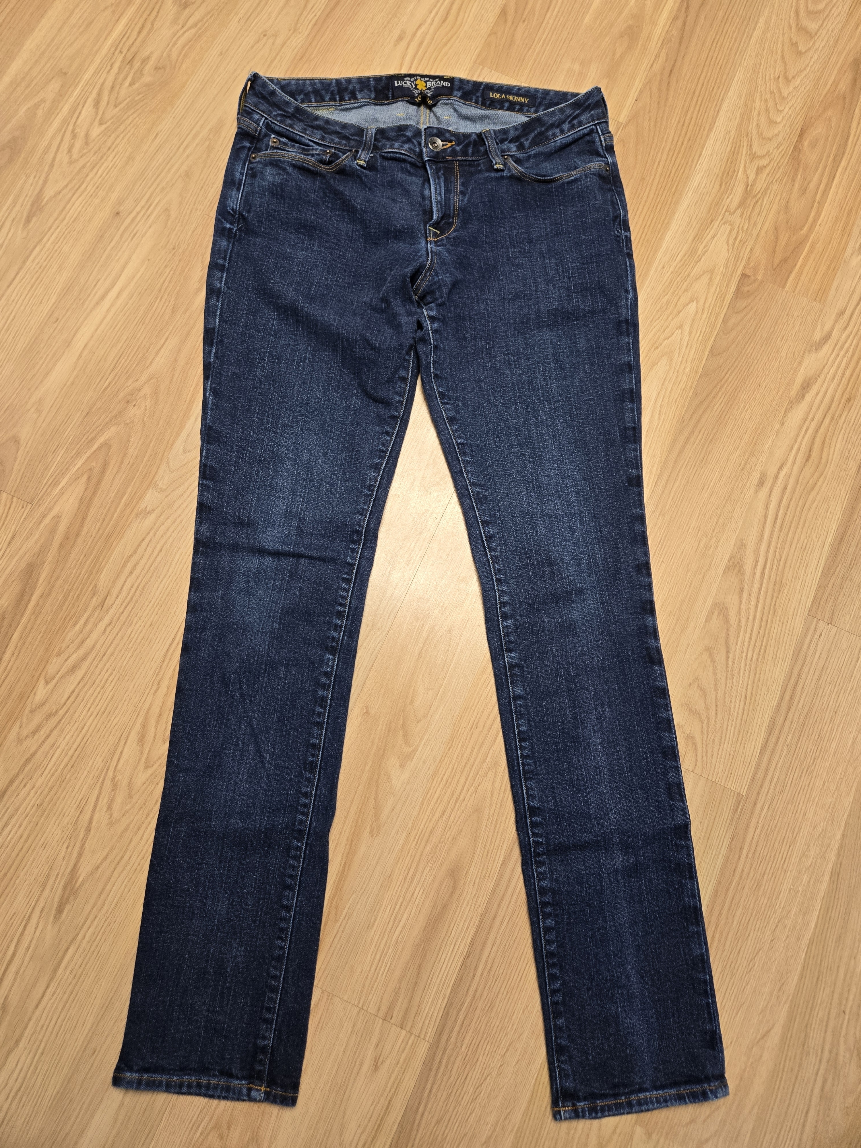 Lucky Brand Womens Skinny Jeans In Dark Indigo Wash